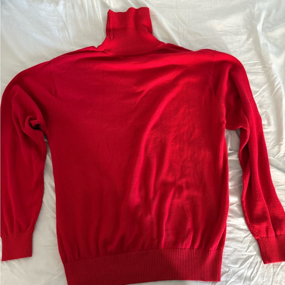 Mens Inserch Turtleneck Sweater Fall Winter Soft Knit Regular Fit RED USA
